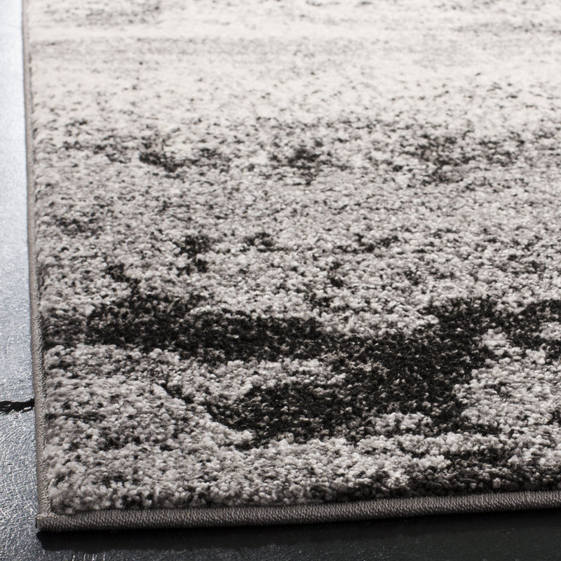 Tapis gris anthracite / gris clair, Rectangle 6 pi 7 po x 9 pi