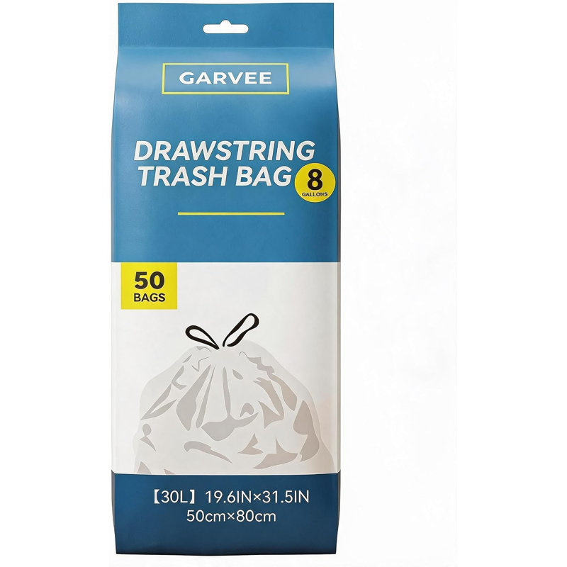 Grands sacs poubelle 30 L (8 gallons), 50 unités, 1 rouleau