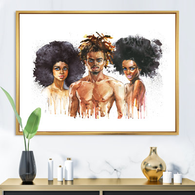 Portraits de mode afro-américaine - Peinture sur toile