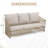 Outdoor 3-person Wicker Sofa With Cushion