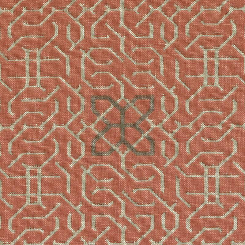 Dorsoduro Manchu Fret Fabric, Cherry