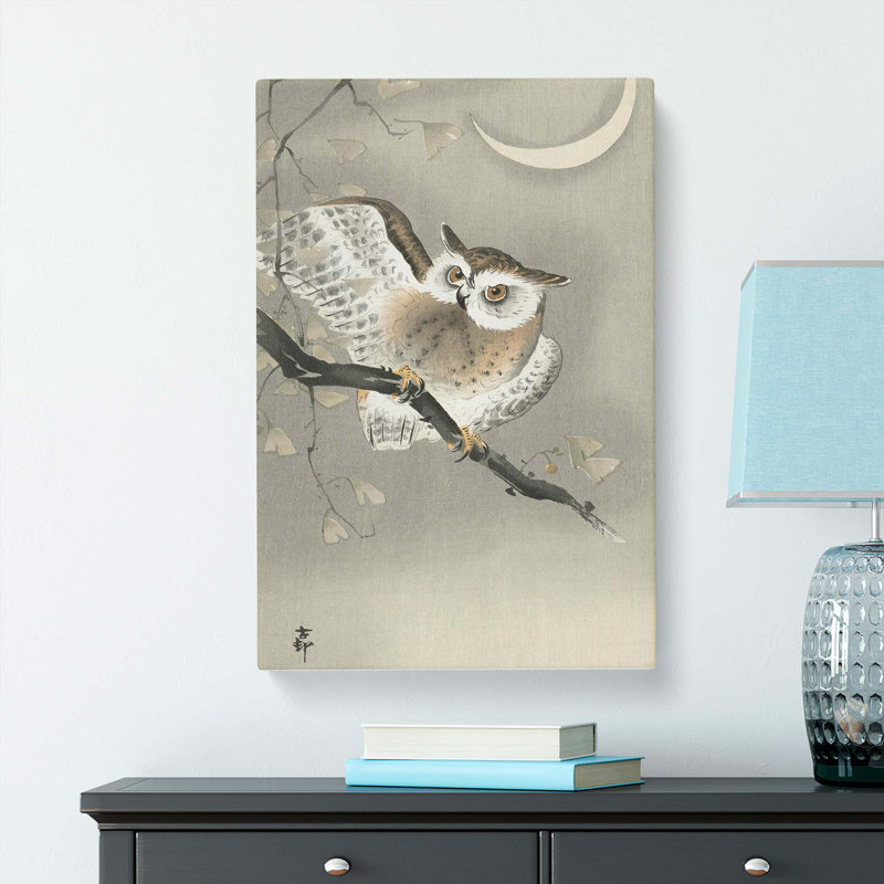 Long-Eared Owl by Ohara Koson - Wrapped Canvas, 50cm H x 35cm W x 3cm D