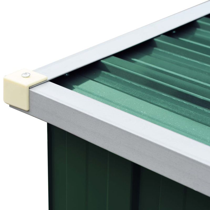 330cm W x 84cm D Metal Log Store, Green