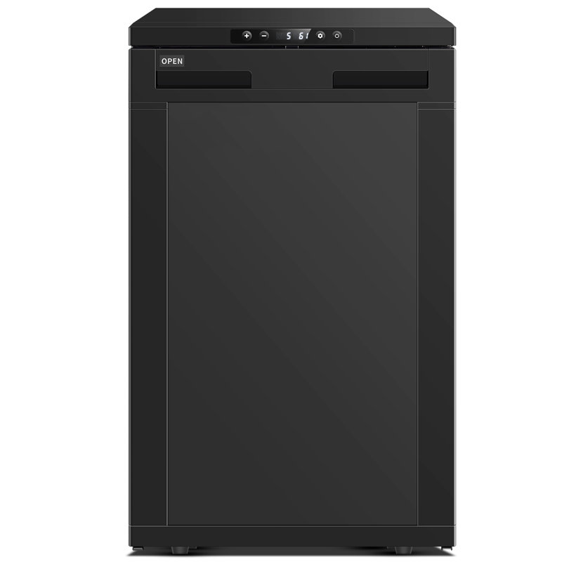Réfrigérateur 83L 83V 12V avec contrôle d'application, réfrigérateur de voiture portable avec serrure (4? -46?) Pour camion, camping-car et voyage, 12 / 24V DC, noir