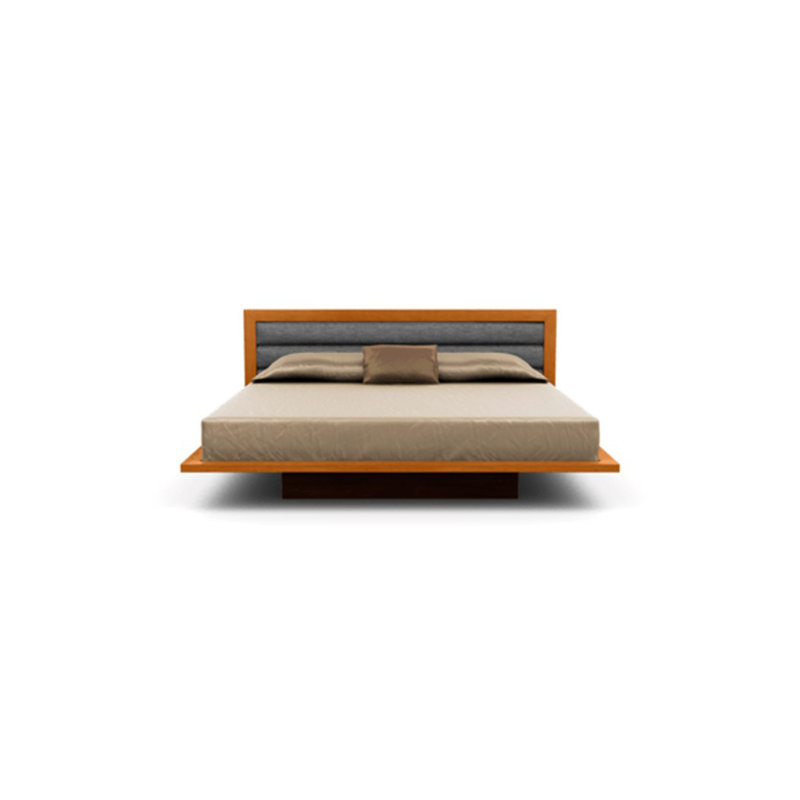 Moduluxe Upholstered Bed, California King, Autumn Cherry, Hemp Fabric