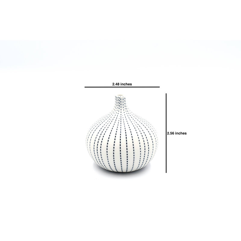 Vase de table Bargnare, H 2,6 po x l 2,5 po x P 2,5 po, Bleu
