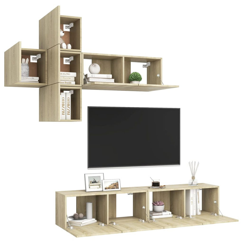 Meuble audio-vidéo flottant pour téléviseur de 32 po ou moins
