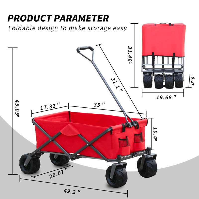 Chariot de jardin pliant sur mesure