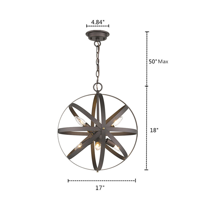 Hinckley 6 - Light Dimmable Globe Chandelier