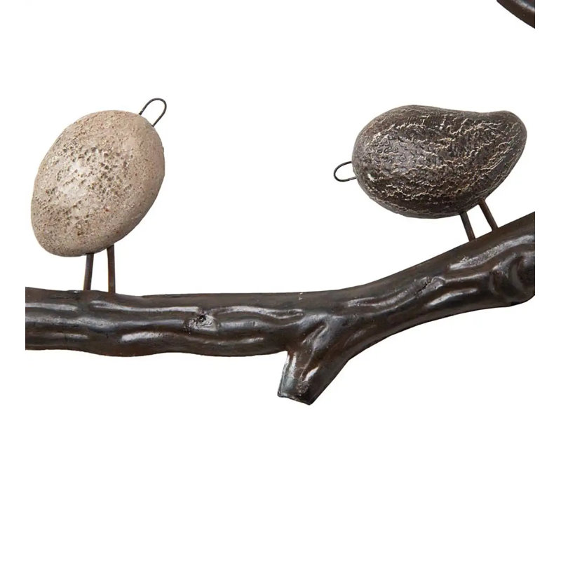 Deux oiseaux sur une branche, art mural