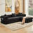 107'' Folding Cloud sofas Modular Sectional Sofa, DIY ,No Assembly-1669160508