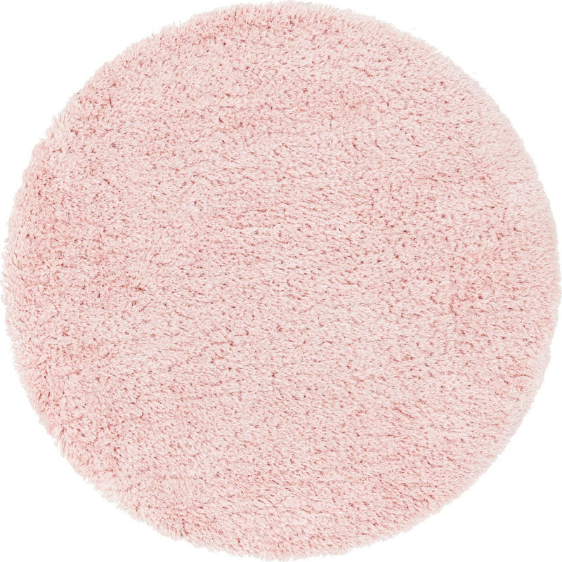 Hermina Light Pink Area Rug, Round 6'7"