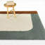 Tapis à bordure asymétrique bleu / rouille Leucon-1479432269
