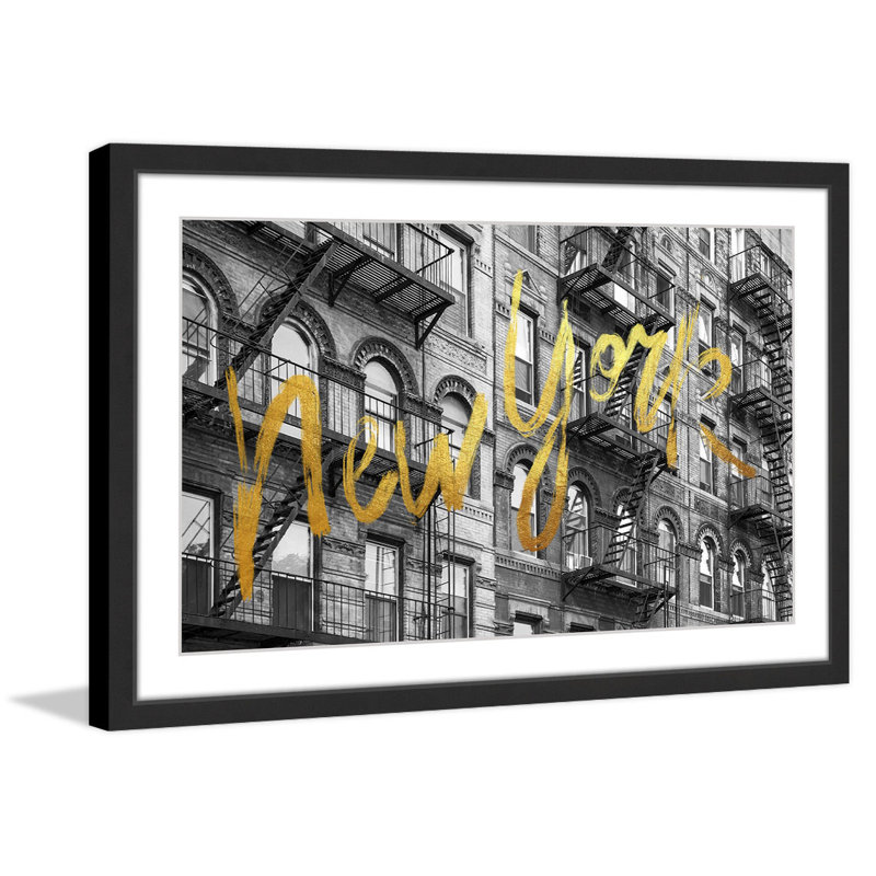 NY Suburbs - Single Picture Frame Print, 30 cm H x 46 cm W x 4cm D