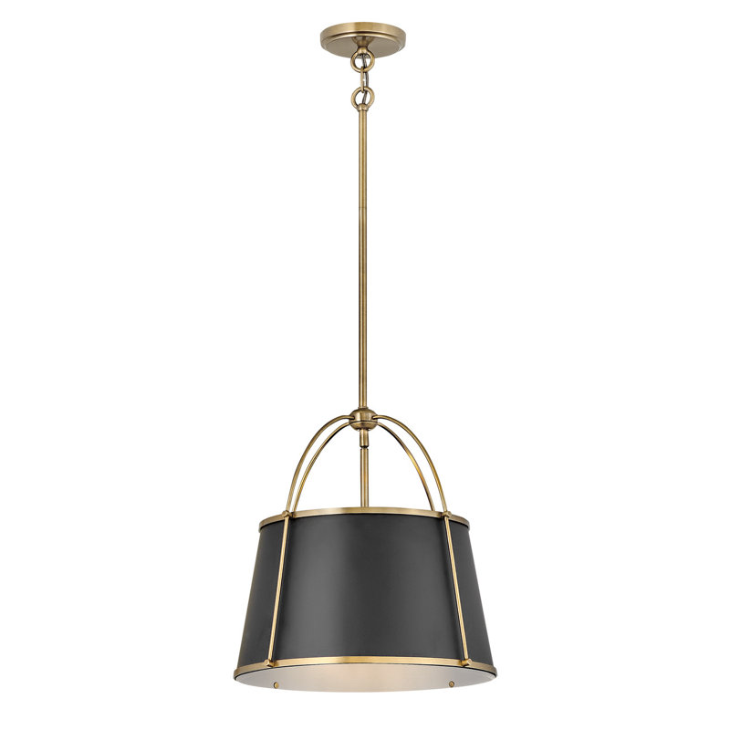Clarke Medium Pendant, Warm Brass
