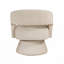 Fauteuil d'appoint pivotant de luxe moderne en velours taupe 1pc