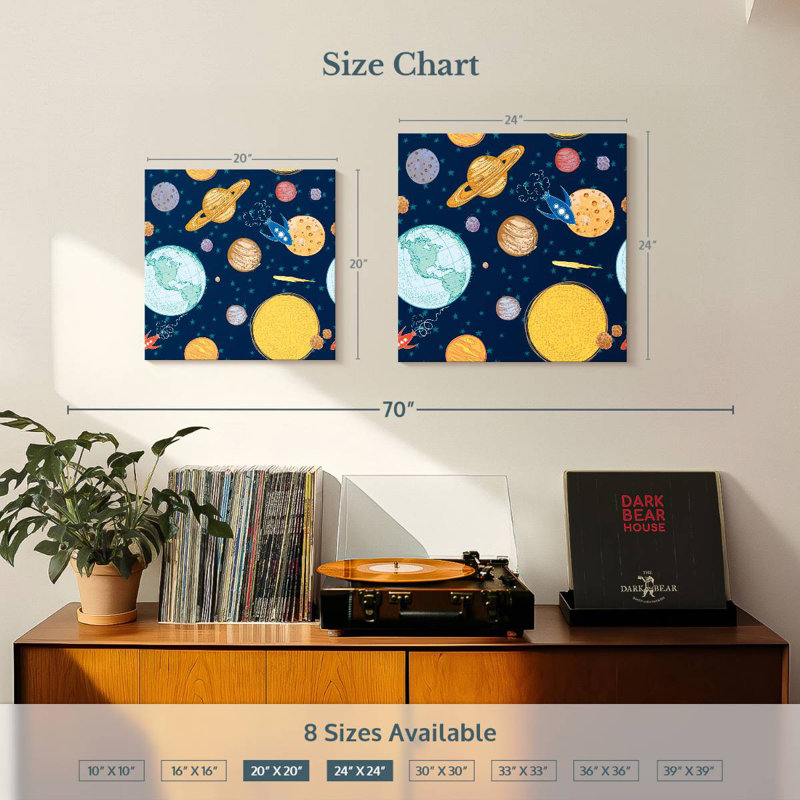 Oberle Space Journey Pattern, 20'' H x 20'' W