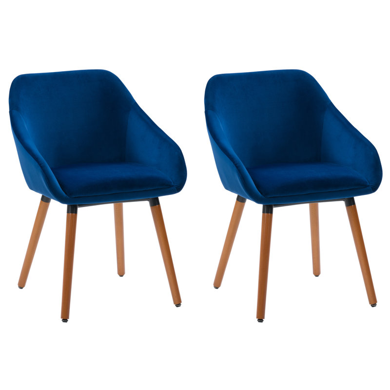 Chaise avec accoudoirs, Bleu marine