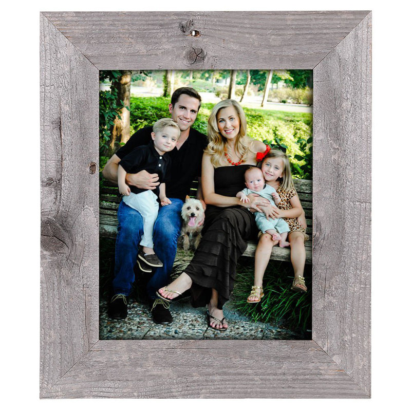 Floreat Rustic Gray Wood Matte Picture Frame, 5" x 7"