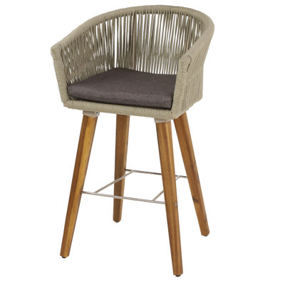 Tabouret de bar d'extérieur avec coussin Capps