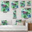 Horloge murale fleurs tropicales VII-1655929606