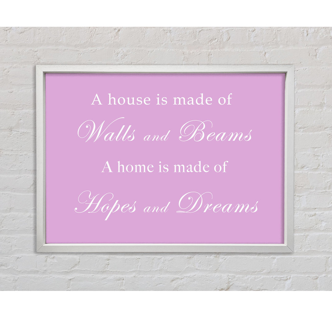 Home Quote Walls N Beams Hopes N Dreams Chocolate - Single Picture Frame Kunstdrucke auf Leinwand