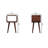 Burel Mini Caramel Curved Open Bedside