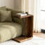 Solid Wood Pedestal End Table-1094046660