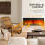 Symple Stuff Black Electric Fireplace with 5652 BTU-1556236632