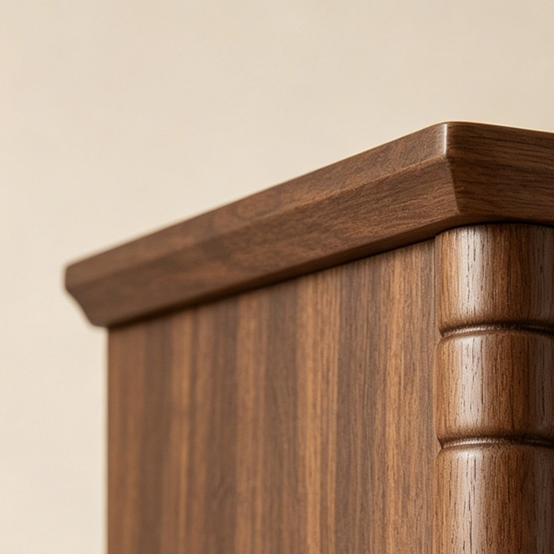Commode de luxe à 5 tiroirs en bois massif pour plusieurs pièces, Noyer