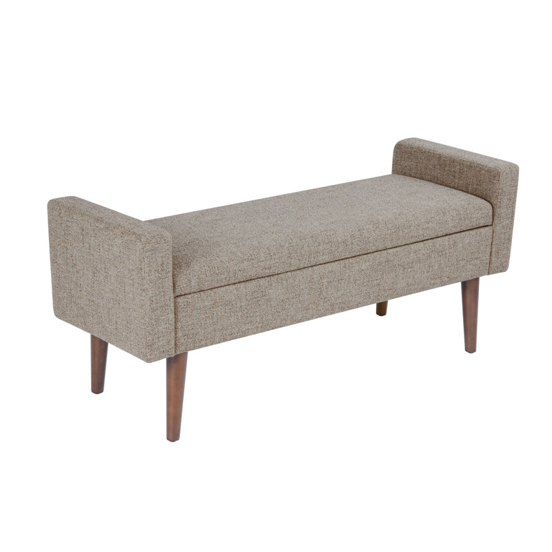  Banc de rangement Fulton - Tissu gris Midtone, Gris