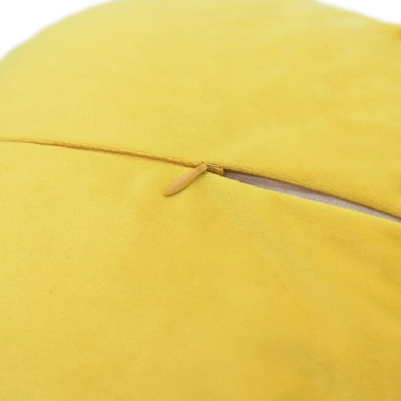  Housse et insert de coussin 100% coton, Jaune