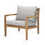 Single Sofa Set – 2 Armchairs, Solid Wood, Taupe Rope Detailing, 240g Outdoor Cushions-123680139