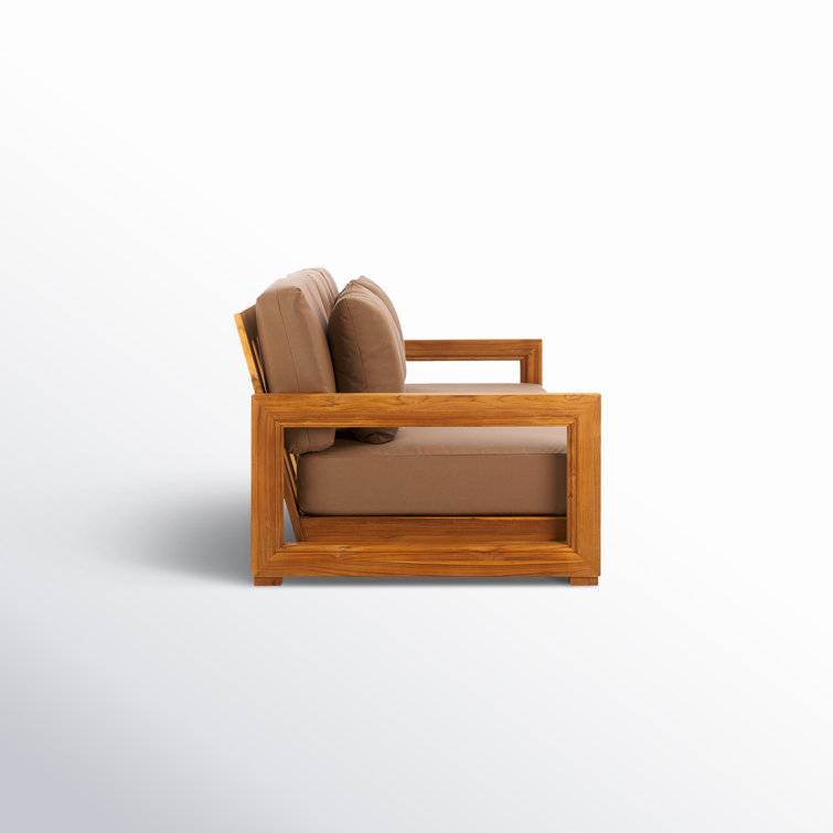 Melrose 76.55'' Teak Outdoor Patio Sofa