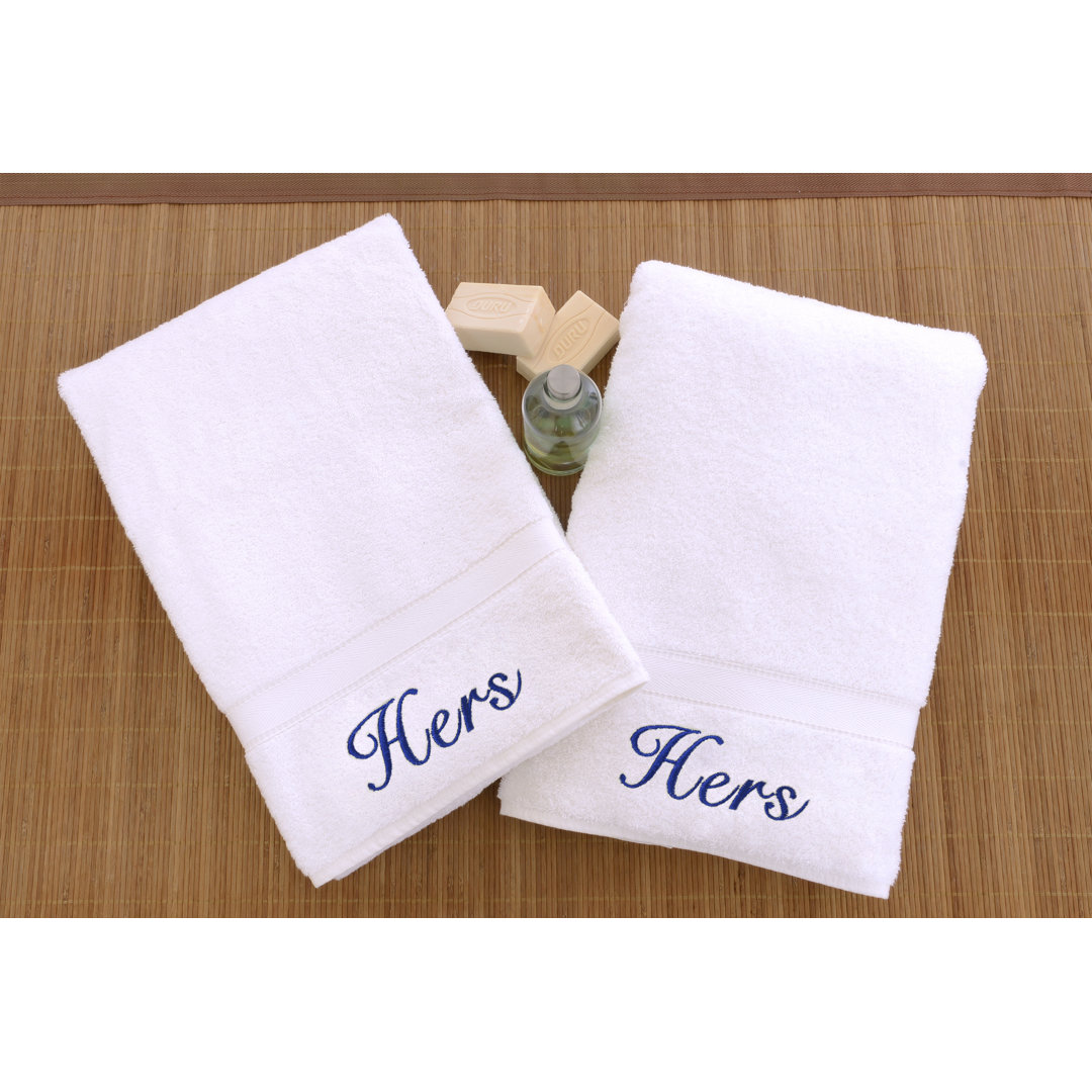 Luxury Hotel & Spa Super Plush Hand Towel (Set of 2) Linum Home Textiles Font 