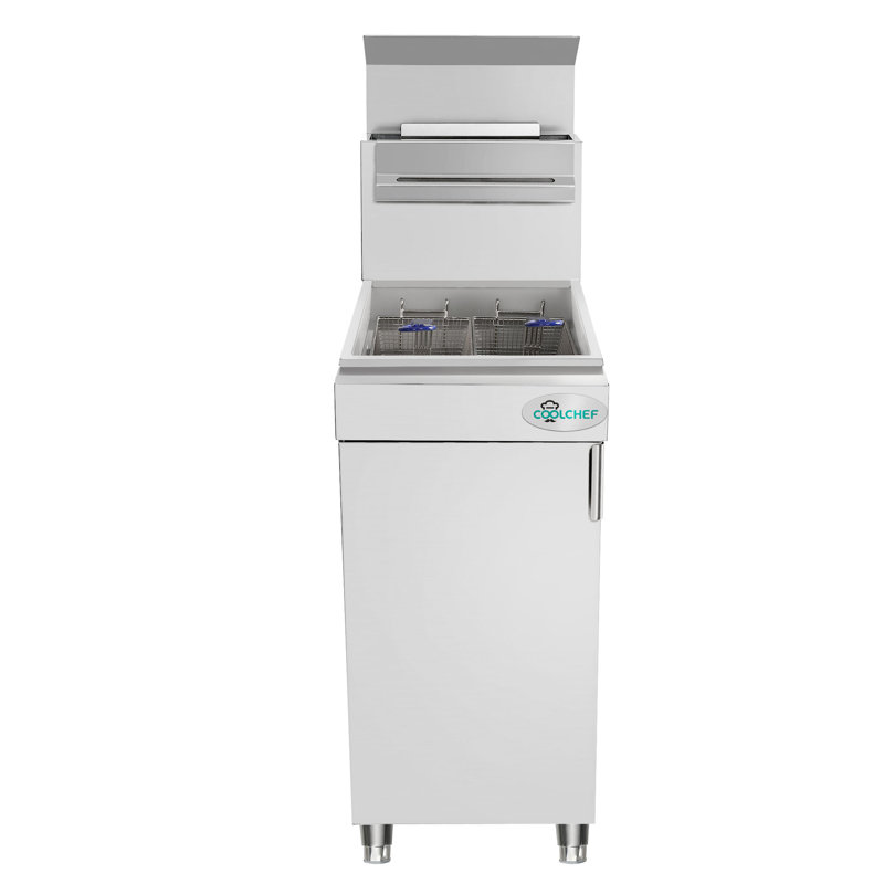 90,000 BTU 3 Burner Commercial Gas Fryer, 40
