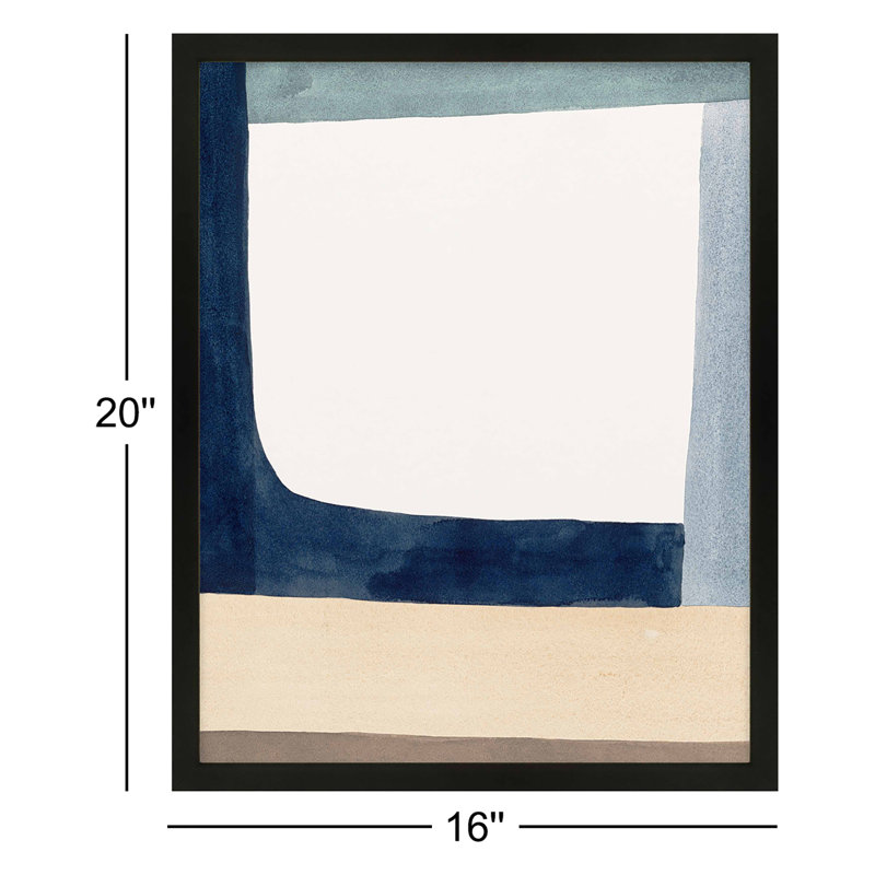 Composition par Julia Balfour - Art mural encadré JB0490, Papier avec cadre noir, H 20 po x l 16 po x P 1,25 po