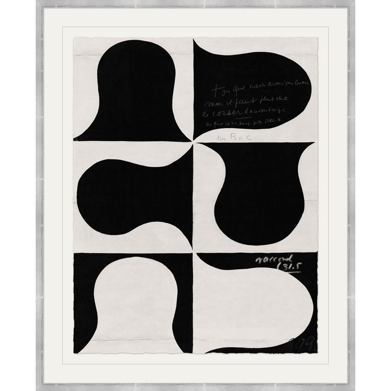Black and White Abstract Series I (Var. 1) Framed Print