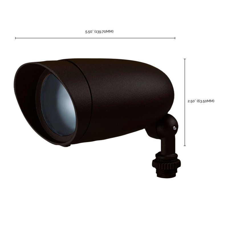 Projecteur en métal Diann, Bronze foncé, Incandescente 50 W PAR16