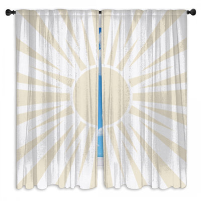 Rideaux de fenêtre Sunburst Beige Rays