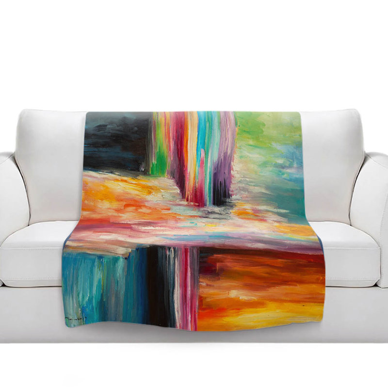 Hand Woven Throw Blanket, 68" W x 80" L