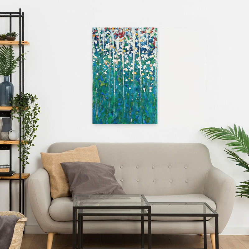 Art mural abstrait vert et blanc abstrait, H 24 po x l 16 po
