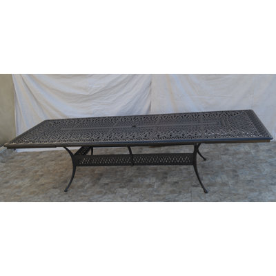 Dietz Extendable Aluminum Dining Table by Alcott Hill