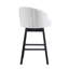 Ensemble de 2 tabourets de comptoir pivotants 33,25 po, avec tabourets de bar à hauteur de comptoir avec structure en bois d'hévéa massif, dossier, repose-pieds, tabourets de bar pour la maison, comptoir de cuisine, naturel et beige-114632962