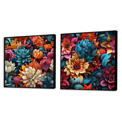 Gamboa - Floral Square Collage Set Of 2