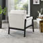Fauteuil en chenille de style Mid-Century - rembourrage confortable, structure, coussin de dossier amovible, 33,51 po Hauteur de la base de repos blanche: 26,55 po