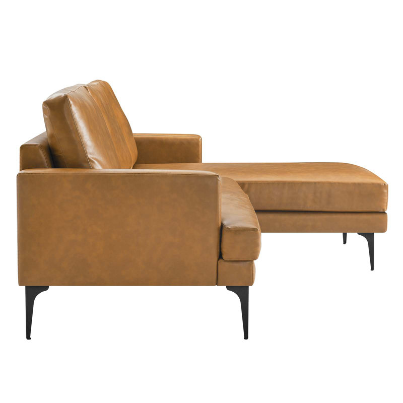 Modway Evermore Right-Facing Sectional Sofa, Tan
