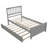 Twin Size Platform Bed With Trundle-314109454
