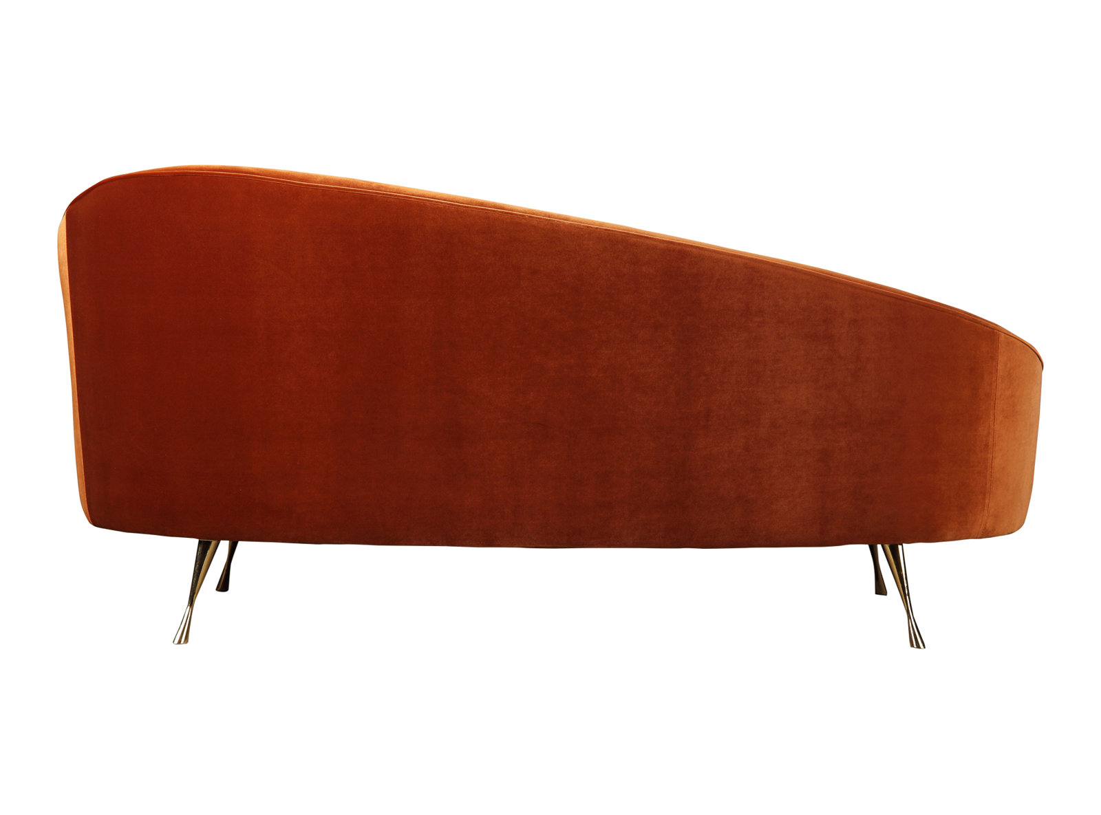 Nikita Pine Chaise Lounge, Ember Performance Velvet