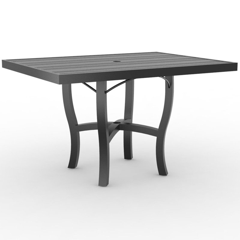 Table de parasol rectangulaire, Brun châtaigne